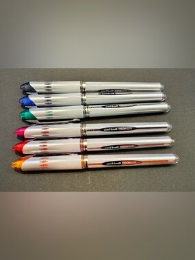 uni-ball Vision Elite Metallic Gel Pen Set - Silver Barrels with Colored Accents